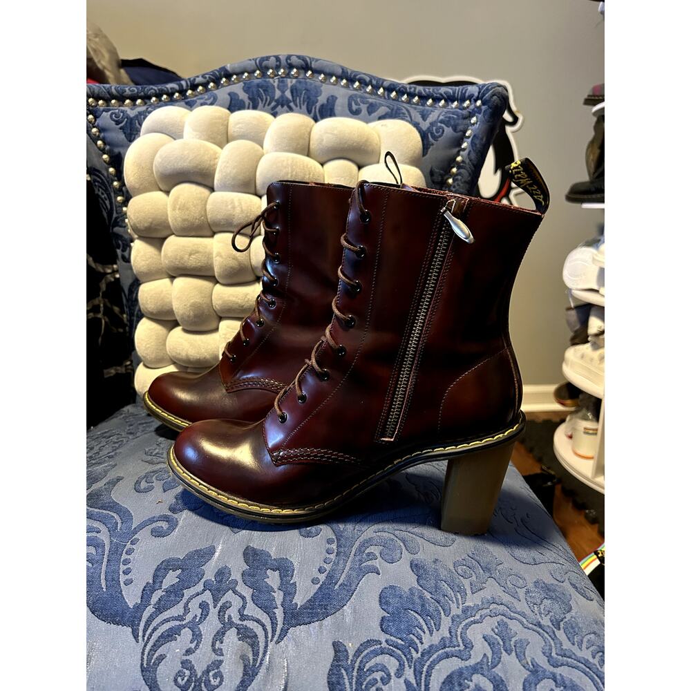 Dr Martens Cherry Red Sadie Heels size 10/EU 42 - Picture 2 of 6